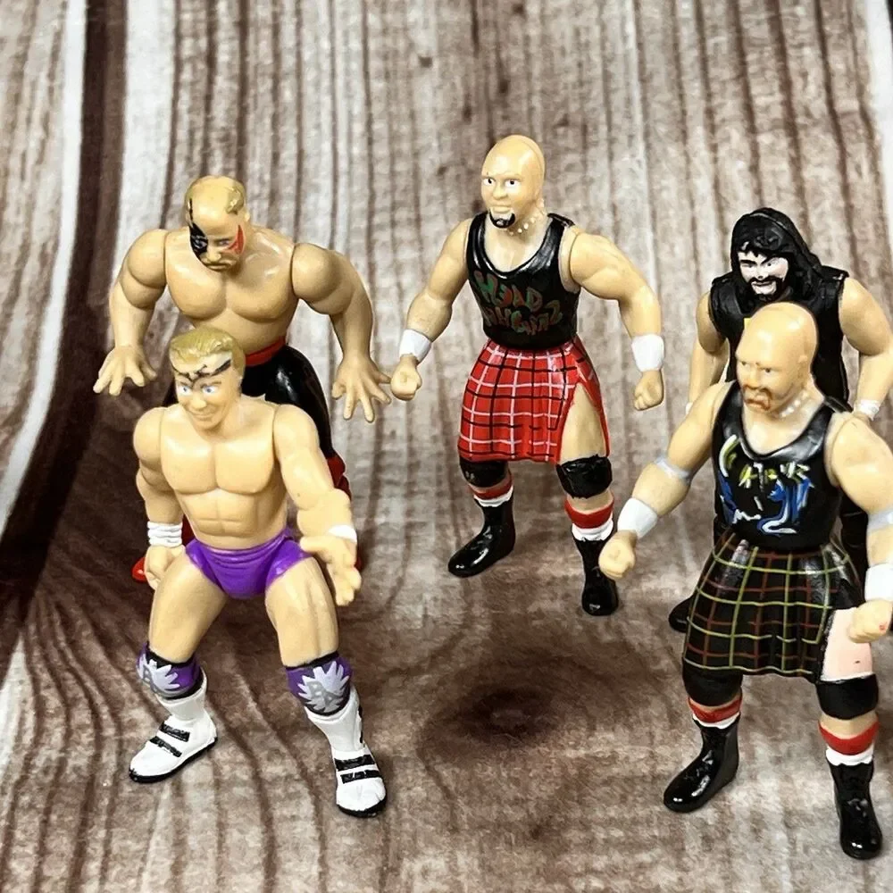 Vintage WCW WWF WWE 90s Wrestling Action Figure Lot of 18 Figures